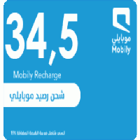 بطاقة موبايلي 34.5 ريال